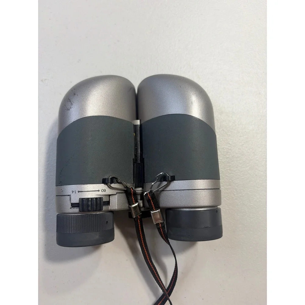 Vintage Planet 60 Zoom Binoculars 14-60x27mm Japan Silver Grey Compact Optics